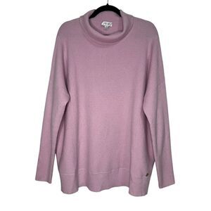 Per Se by Carlisle Women’s Large Cowl Neck Sweater 100% Cashmere Pink Lilac